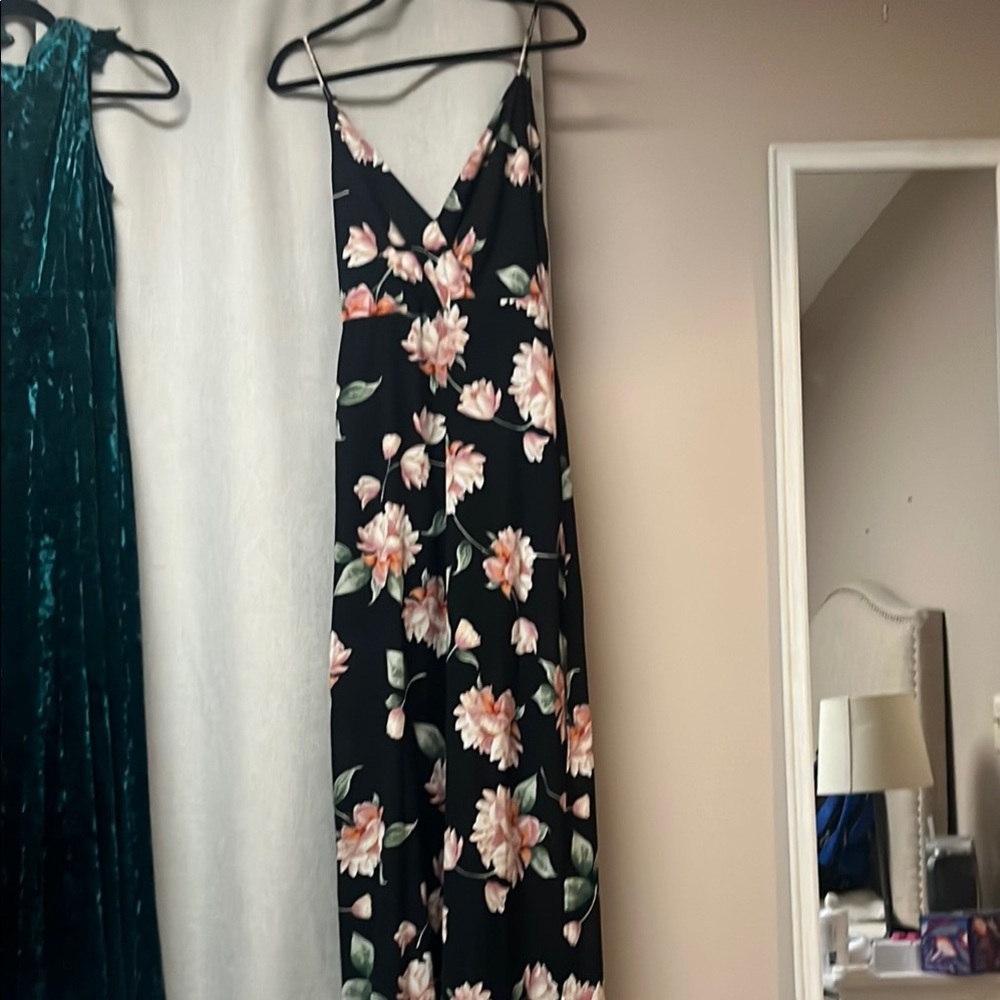 Floral Black Maxi Dress